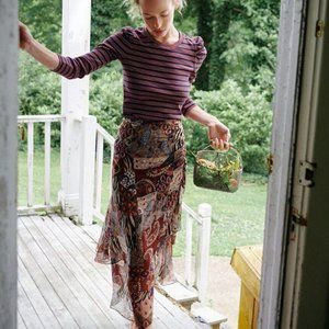 Veronica Beard Britney puff-sleeve top XS